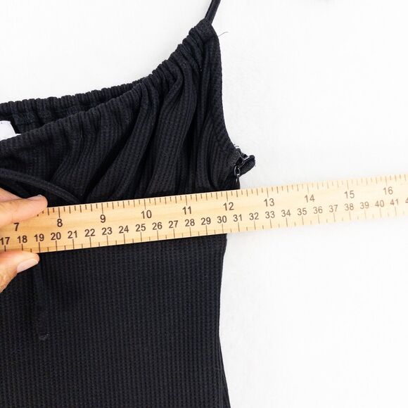 Princess Polly Dress Womens Size 2 Black Short Mini Tie Front Side Zipper - Picture 4 of 12